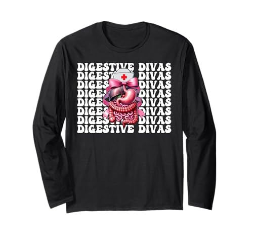 Digestive Divas Gastroenterologie Krankenschwester Endoskopie Krankenschwester Mädchen Langarmshirt Digestive Divas Gastroenterologie Krankenschwester Endoskopie Krankenschwester Mädchen Langarmshirt von Pink GI Nurse Endoscopy Colonoscopy Coquette Gifts