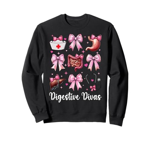 Digestive Divas Gastroenterologie Krankenschwester Endoskopie Krankenschwester Mädchen Sweatshirt Digestive Divas Gastroenterologie Krankenschwester Endoskopie Krankenschwester Mädchen Sweatshirt von Pink GI Nurse Endoscopy Colonoscopy Coquette Gifts
