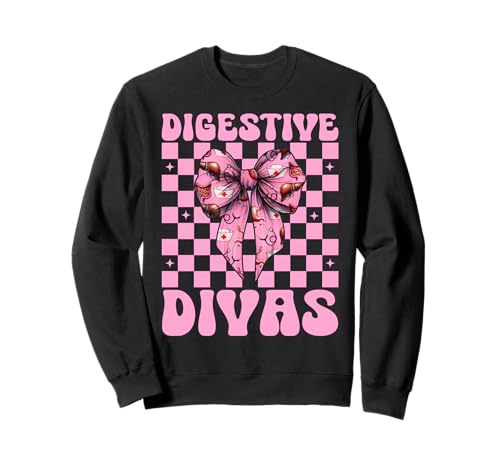 Digestive Divas Gastroenterologie Krankenschwester Endoskopie Krankenschwester Mädchen Sweatshirt von Pink GI Nurse Endoscopy Colonoscopy Coquette Gifts