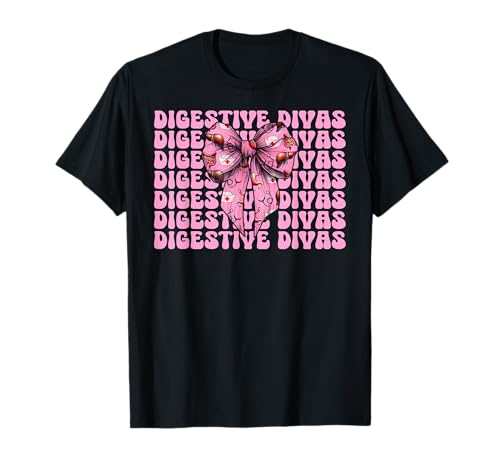 Digestive Divas Gastroenterologie Krankenschwester Endoskopie Krankenschwester Mädchen T-Shirt Digestive Divas Gastroenterologie Krankenschwester Endoskopie Krankenschwester Mädchen T-Shirt von Pink GI Nurse Endoscopy Colonoscopy Coquette Gifts