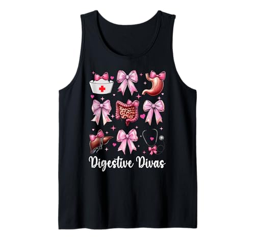Digestive Divas Gastroenterologie Krankenschwester Endoskopie Krankenschwester Mädchen Tank Top Digestive Divas Gastroenterologie Krankenschwester Endoskopie Krankenschwester Mädchen Tank Top von Pink GI Nurse Endoscopy Colonoscopy Coquette Gifts