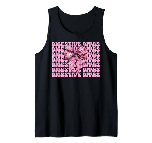 Digestive Divas Gastroenterologie Krankenschwester Endoskopie Krankenschwester Mädchen Tank Top von Pink GI Nurse Endoscopy Colonoscopy Coquette Gifts