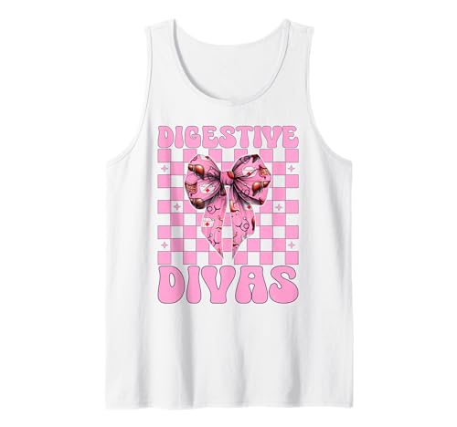 Digestive Divas Gastroenterologie Krankenschwester Endoskopie Krankenschwester Mädchen Tank Top Digestive Divas Gastroenterologie Krankenschwester Endoskopie Krankenschwester Mädchen Tank Top von Pink GI Nurse Endoscopy Colonoscopy Coquette Gifts