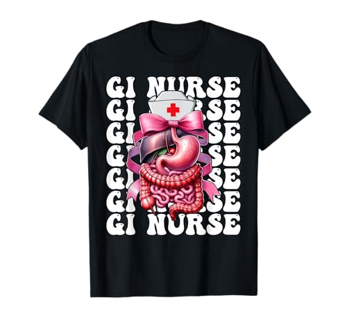 GI Krankenschwester Gastroenterologie Krankenschwester Endoskopie Krankenschwester Mädchen Mama T-Shirt von Pink GI Nurse Endoscopy Colonoscopy Coquette Gifts