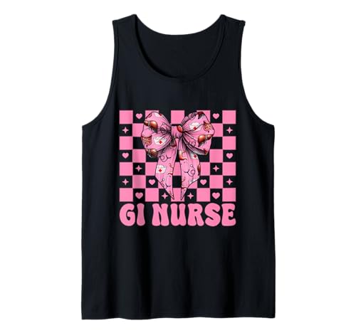 GI Krankenschwester Gastroenterologie Krankenschwester Endoskopie Krankenschwester Mädchen Mama Tank Top von Pink GI Nurse Endoscopy Colonoscopy Coquette Gifts