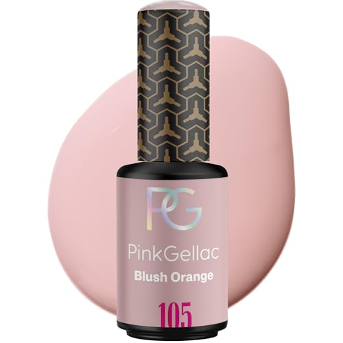 Pink Gellac Gel Nagellack UV - 105 Blush Orange 8 ml - Gelnagellack für UV Lampe - Orange - Einfache Anwendung Nail Polish für 14 Tage Salonqualität - Veganer Gellack Made in Holland von Pink Gellac