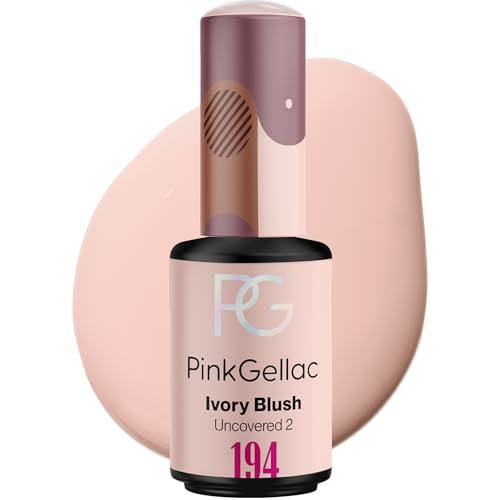 Pink Gellac Gel Nagellack UV - 194 Ivory Blush 8 ml - Gelnagellack für UV Lampe - Nude - Einfache Anwendung Nail Polish für 14 Tage Salonqualität - Veganer Gellack Made in Holland von Pink Gellac