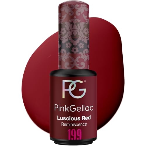 Pink Gellac Gel Nagellack UV - 199 Luscious Red 8 ml - Gelnagellack für UV Lampe - Rot - Einfache Anwendung Nail Polish für 14 Tage Salonqualität - Veganer Gellack Made in Holland von Pink Gellac
