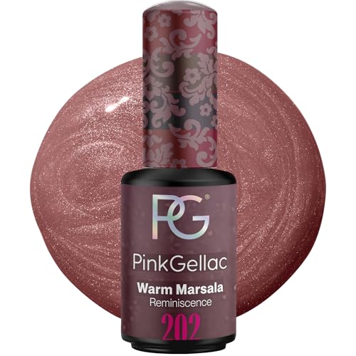 Pink Gellac Gel Nagellack UV - 202 Warm Masala 8 ml - Gelnagellack für UV Lampe - Braun - Einfache Anwendung Nail Polish für 14 Tage Salonqualität - Veganer Gellack Made in Holland von Pink Gellac
