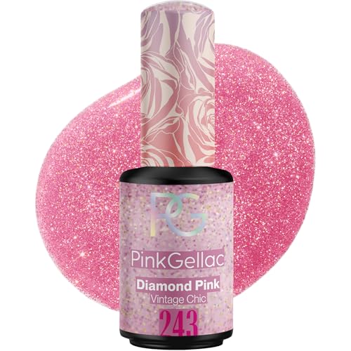 Pink Gellac Gel Nagellack UV - 243 Diamond Pink 8 ml - Gelnagellack für UV Lampe - Pink - Einfache Anwendung Nail Polish für 14 Tage Salonqualität - Veganer Gellack Made in Holland von Pink Gellac