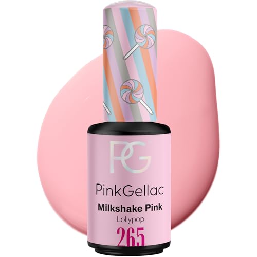 Pink Gellac Gel Nagellack UV - 265 Milkshake Pink 8 ml - Gelnagellack für UV Lampe - Rosa - Einfache Anwendung Nail Polish für 14 Tage Salonqualität - Veganer Gellack Made in Holland von Pink Gellac