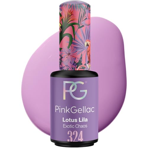 Pink Gellac Gel Nagellack UV - 324 Lotus Lila 8 ml - Gelnagellack für UV Lampe - Lila - Einfache Anwendung Nail Polish für 14 Tage Salonqualität - Veganer Gellack Made in Holland von Pink Gellac