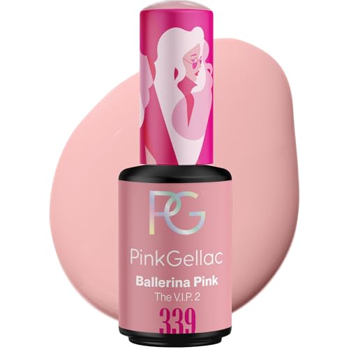 Pink Gellac Gel Nagellack UV - 339 Ballerina Pink 8 ml - Gelnagellack für UV Lampe - Rosa - Einfache Anwendung Nail Polish für 14 Tage Salonqualität - Veganer Gellack Made in Holland von Pink Gellac