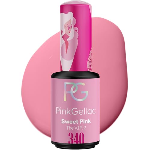Pink Gellac Gel Nagellack UV - 340 Sweet Pink 8 ml - Gelnagellack für UV Lampe - Pink - Einfache Anwendung Nail Polish für 14 Tage Salonqualität - Veganer Gellack Made in Holland von Pink Gellac