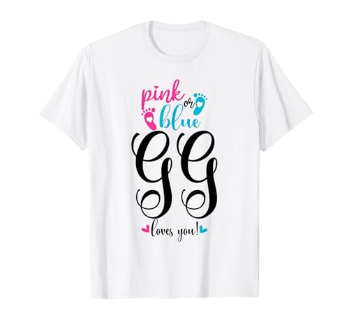 Rosa oder Blau GG Loves You Gender Reveal Baby Ankündigung T-Shirt Rosa oder Blau GG Loves You Gender Reveal Baby Ankündigung T-Shirt von Pink Or Blue Gender Reveal Baby Announcement