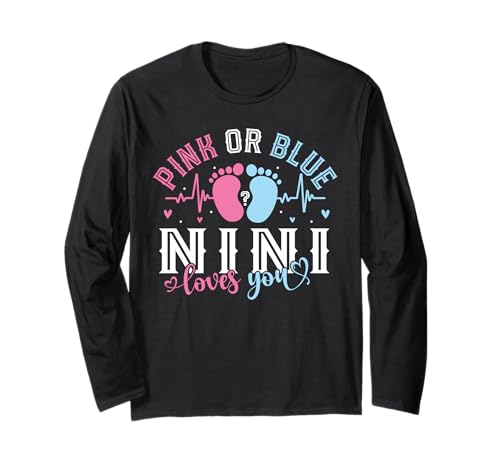 Rosa oder Blau Nini Loves You Baby Shower Smiles Langarmshirt Rosa oder Blau Nini Loves You Baby Shower Smiles Langarmshirt von Pink Or Blue Nini Loves You Joyful Moment
