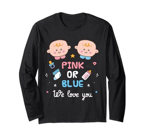 Rosa oder Blau We Love You Schwangerschaftsankündigung Baby Langarmshirt Rosa oder Blau We Love You Schwangerschaftsankündigung Baby Langarmshirt von Pink Or Blue We Love You