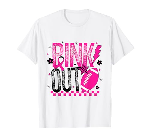 Fußballsaison Pink Out Oktober Retro Girly Game Day T-Shirt Fußballsaison Pink Out Oktober Retro Girly Game Day T-Shirt von Pink Out T-Shirt Co.