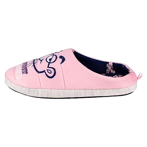 Pink Panther Hausschuhe - Rosa und Schwarz - Größe 38-39 - Pantoffeln aus Polyester und TPR - Design mit dem Rosaroten Panther - Original Produkt in Spanien Designed von Pink Panther