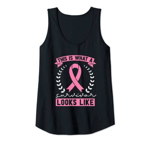Damen This is what a survivor looks like breastCancer Awareness Tank Top von Pink Ribbon Breast Cancer Awareness Gifts