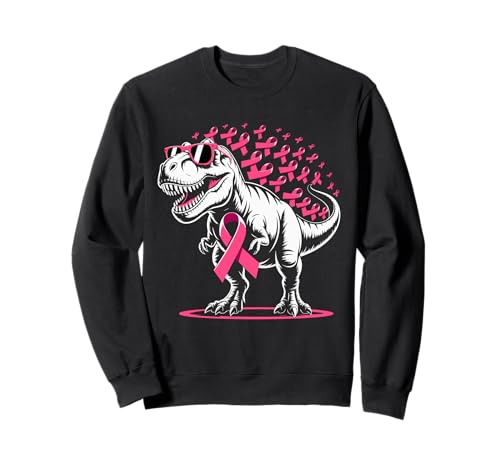 Pink Ribbon T Rex Kinder Brustkrebs-Bewusstsein Jungen Kleinkind Sweatshirt Pink Ribbon T Rex Kinder Brustkrebs-Bewusstsein Jungen Kleinkind Sweatshirt von Pink Ribbon Breast Cancer Awareness Kids Men Women
