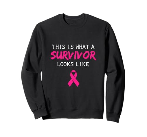 Krebs Survivor Frauen Geschenkidee Brustkrebs Bewusstsein Sweatshirt von Pink Ribbon Gift Breast Cancer Awareness
