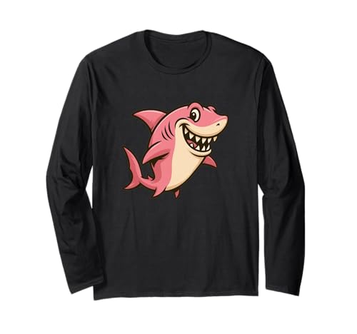 Cooles rosa Hai-Kostüm für Erwachsene und Kinder Langarmshirt Cooles rosa Hai-Kostüm für Erwachsene und Kinder Langarmshirt von Pink Shark