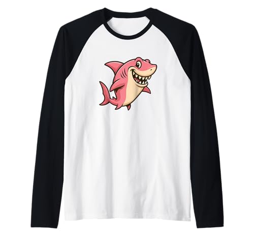 Cooles rosa Hai-Kostüm für Erwachsene und Kinder Raglan Cooles rosa Hai-Kostüm für Erwachsene und Kinder Raglan von Pink Shark