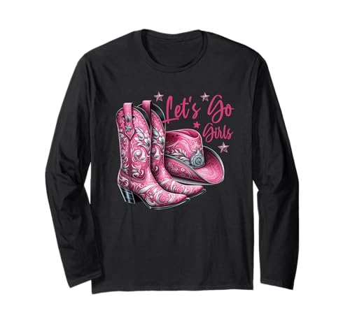 Lets Go Girls Pinke Western Stiefel Cowboyhut Frauenpower Langarmshirt Lets Go Girls Pinke Western Stiefel Cowboyhut Frauenpower Langarmshirt von Pink Western Country Stiefel Designs & Geschenke