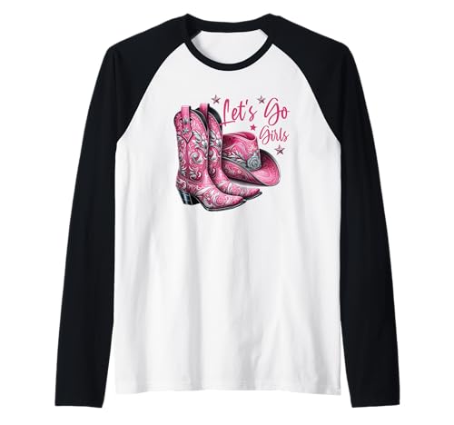 Lets Go Girls Pinke Western Stiefel Cowboyhut Frauenpower Raglan Lets Go Girls Pinke Western Stiefel Cowboyhut Frauenpower Raglan von Pink Western Country Stiefel Designs & Geschenke