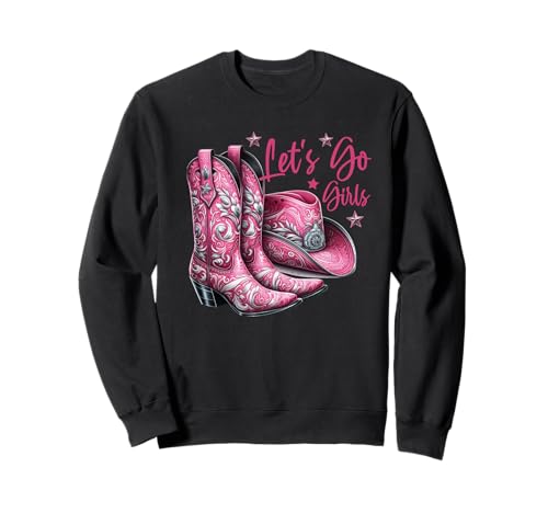 Lets Go Girls Pinke Western Stiefel Cowboyhut Frauenpower Sweatshirt Lets Go Girls Pinke Western Stiefel Cowboyhut Frauenpower Sweatshirt von Pink Western Country Stiefel Designs & Geschenke