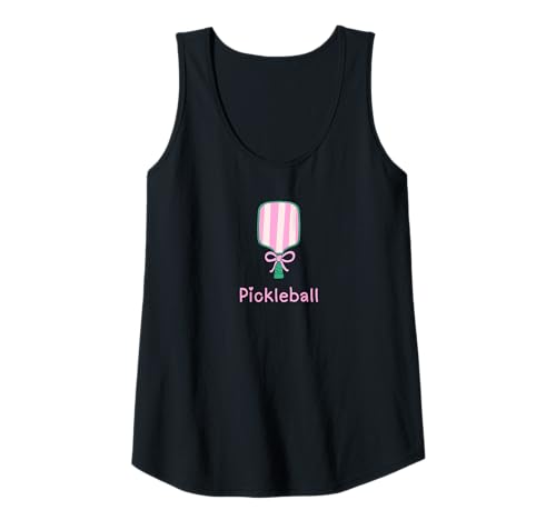 Damen Rosafarbenes Pickleball-T-Shirt Preppy Breast Cancer Dink in Rosa Tank Top von Pink for Pickleball Shirts by Southerngal