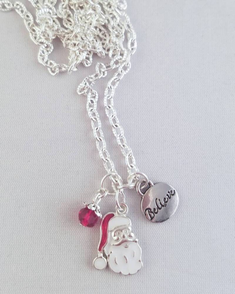 Weihnachtsmann Believe Christmas Halskette/Erschwingliches Geschenk Geheimer Lehrer, Freundin, Mama, Oma 3 Stile von PinkAntlerSparkle