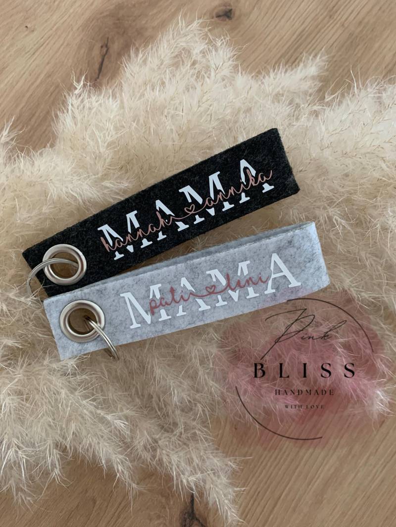 Personalisierter Schlüsselanhänger | Muttertag Weihnachten Geburtstag Mama Oma Geschenkidee von PinkBlissHandmade