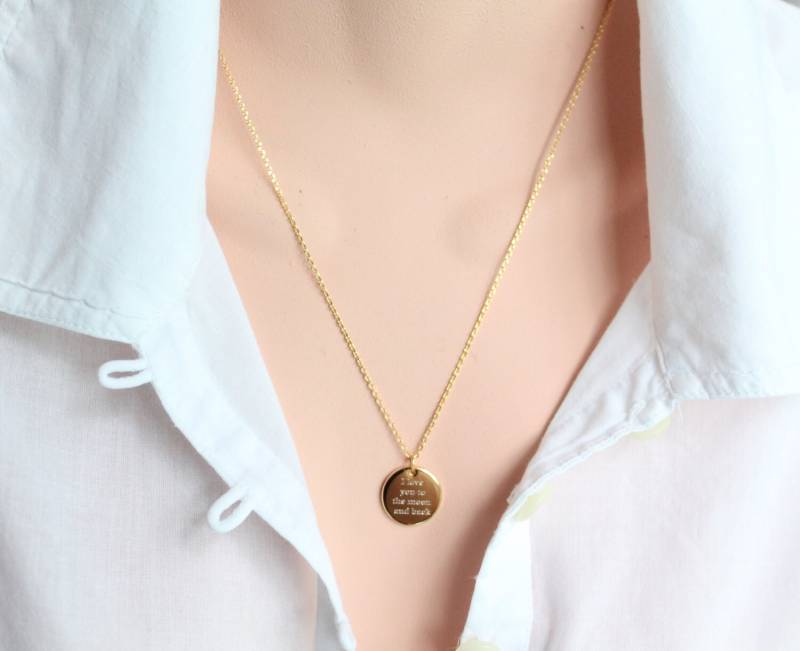 Benutzerdefinierte Gravur, Beste Freunde Für Immer Disc Halskette, Personalisierte Bulk-Order, Hochzeit von PinkChemistry