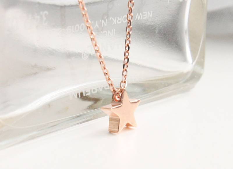 Minimalist Trio Halskette, Kleiner Stern, Hochzeit, Brautjungfer Geschenk, Minimalist, Schnelle Lieferung von PinkChemistry