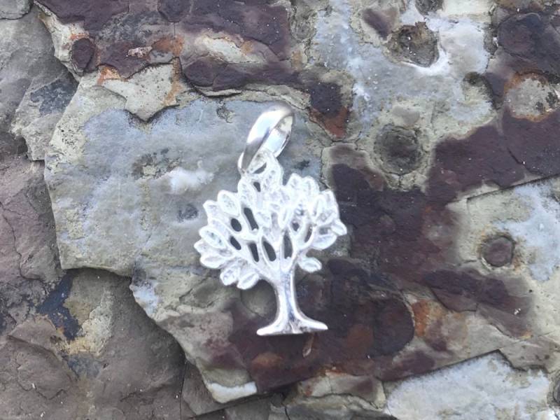 Baum Des Lebens Silber Anhänger, Schmuck, Halskette, Einfach Jede Brautjungfer S, Naturschmuck von PinkCityJewelers
