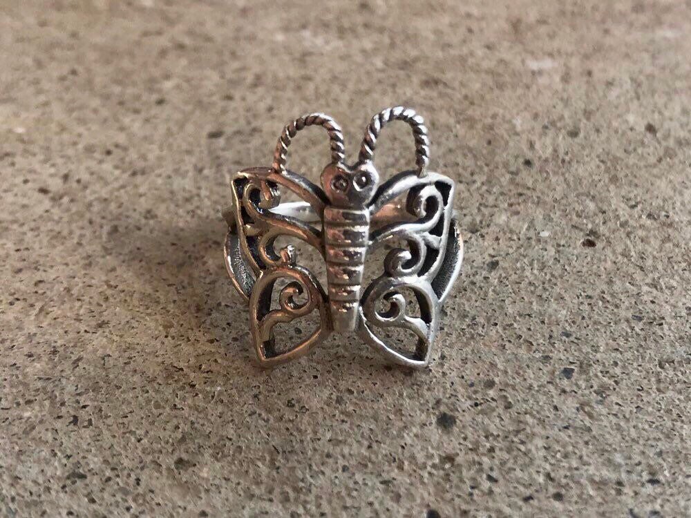 Schmetterling Sterling Silber 925 Handgemacht Einzigartiger Statement Schmuck Für Ihren Boho Minimalist Neujahr Sale Ring Muttertagsgeschenk von PinkCityJewelers