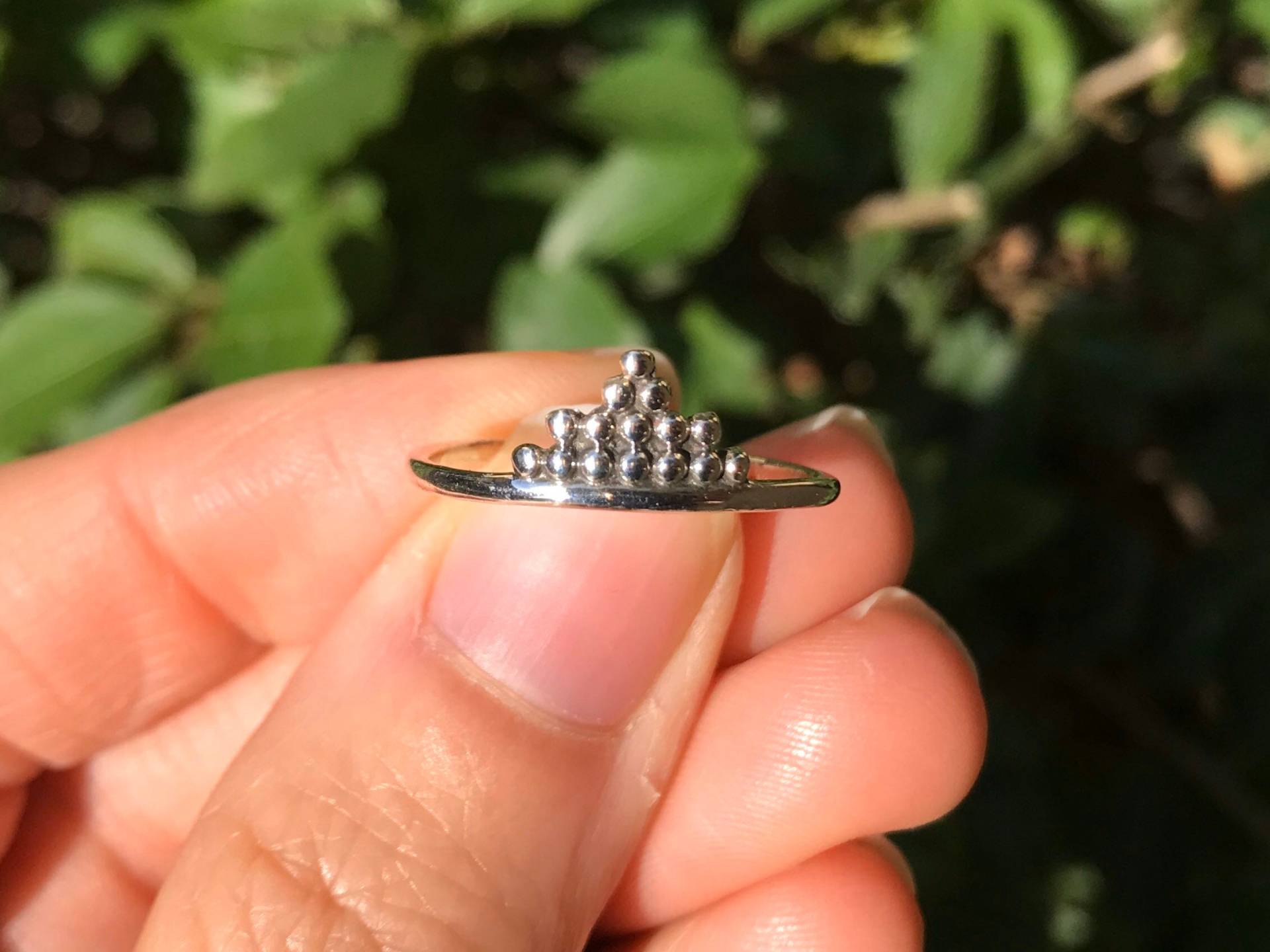 Silber Kronen Ring Pyramiden Form Sterling 925 V Krone Chevron Minimalist Schlicht Stapeln Winzig Zierlich Dreieck Frauen von PinkCityJewelers