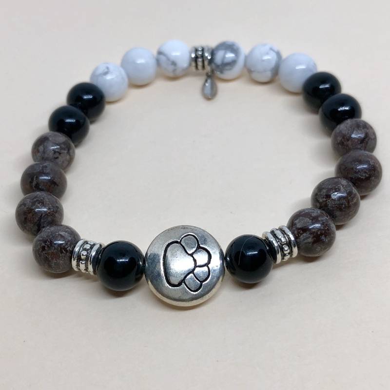 Edelstein Perlen Armband, Pet-Memorial-Schmuck, Katze Erinnerung Schmuck, Farbe Hund Schmuck Edelstein Perlen Armband, Pet-Memorial-Schmuck, Katze Erinnerung Schmuck, Farbe Hund Schmuck von PinkFeatherMoon