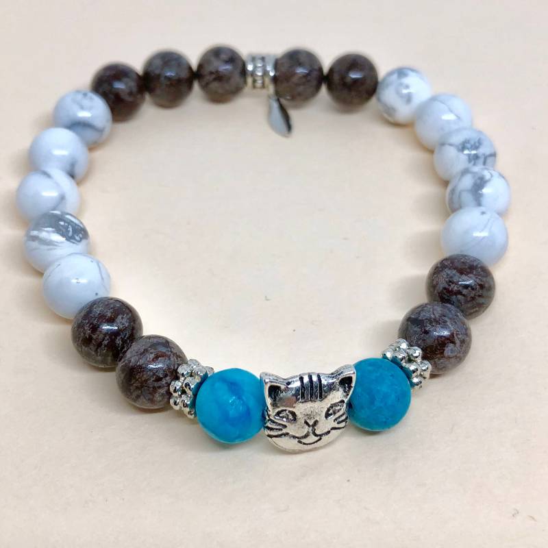 Edelstein Perlen Armband, Pet-Memorial-Schmuck, Katze Erinnerung Schmuck, Farbe Schmuck Edelstein Perlen Armband, Pet-Memorial-Schmuck, Katze Erinnerung Schmuck, Farbe Schmuck von PinkFeatherMoon