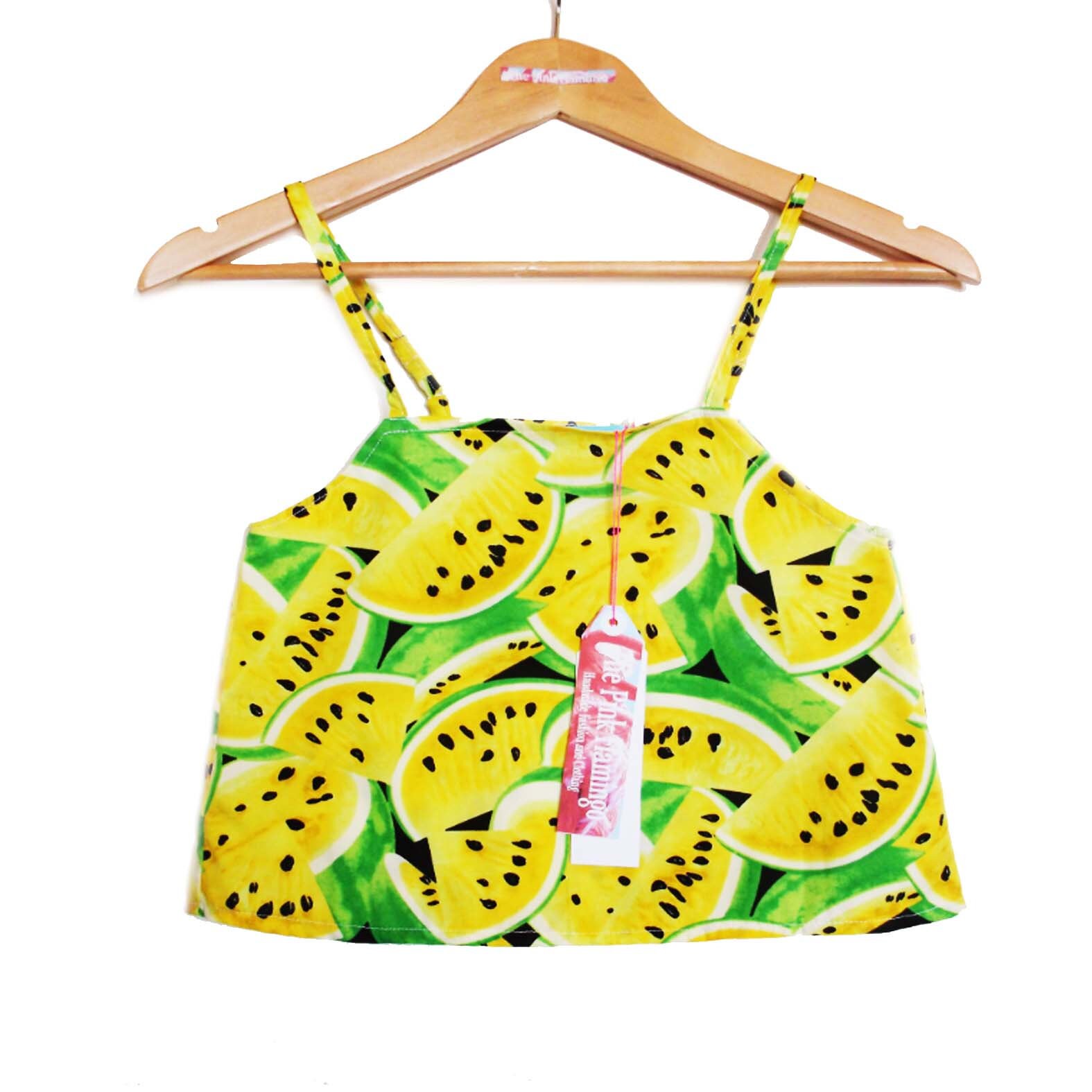 Retro Wassermelone Print Swing Hemdchen Retro Wassermelone Print Swing Hemdchen von PinkFlamingoShorts