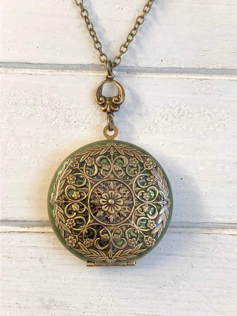 Filigrane Vintage-stil Medaillon Halskette - Muttertag/Jahrestag Brautjungfer Geschenk Geburtstag Hochzeitsgeschenk Personalisiert von PinkLaLou