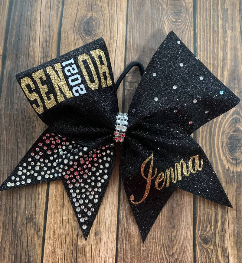 Glitzer Senior Strass Bogen von PinkPalmCheerBows