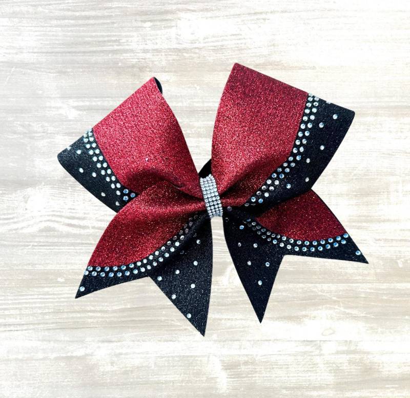 Rot & Schwarz Glitzerschleife Schleife Rot & Schwarz Glitzerschleife Schleife von PinkPalmCheerBows