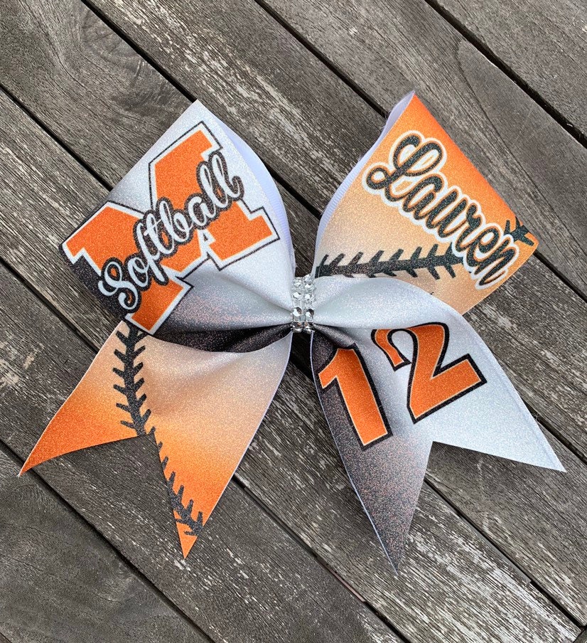Softball Bogen Softball Bogen von PinkPalmCheerBows