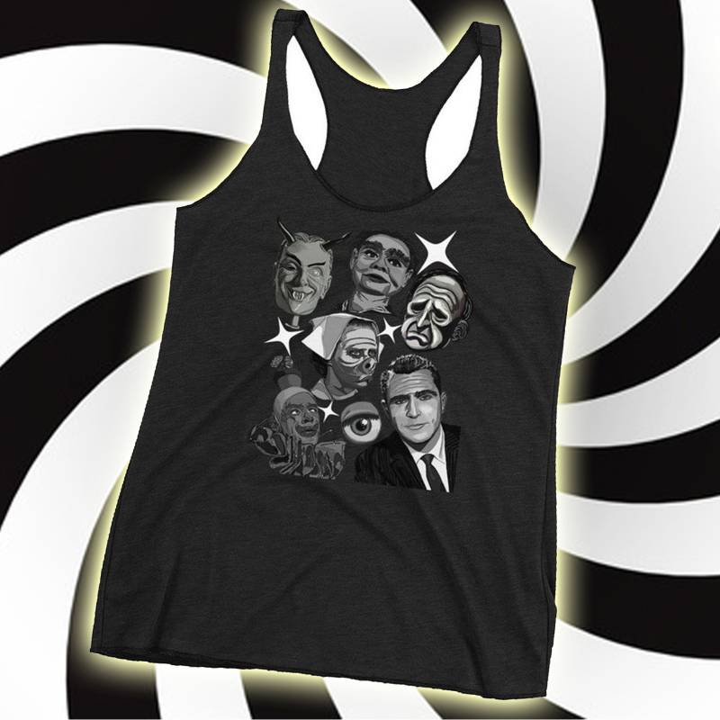 Geben Sie Die 5. Dimension Ladies " Triblend Racerback Tank Twilight Zone Ein von PinkPandemonium