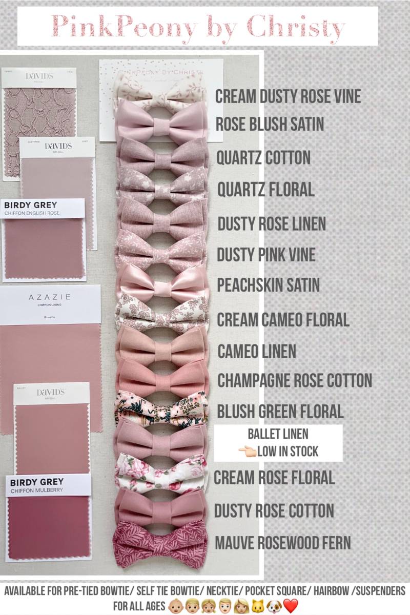 Champagner Rose Fliege-Rosette Fliege-Dusty Rosa Fliege-Rose Fliege-Vintage Mauve Fliege-Hochzeit Fliege-Bräutigam Krawatte von PinkPeonyByChristy