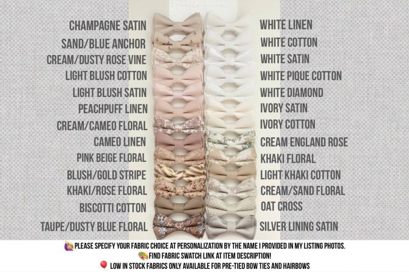 Elfenbein Krawatte-Weiß Fliege-Neutral Hochzeit Krawatten-Biscotti Fliege-Portobello Fliege-Sand Fliege-Daddy Und Sohn-Trauzeugen Fliege-Ringträger von PinkPeonyByChristy