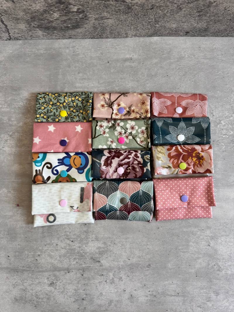 Minigeldbörse Handmade Kartenetui Wachstuch Geschenk Bis 12 Euro Geschenkidee Kinder & Erwachsene Reiseaccessoires von PinkPineappleDE